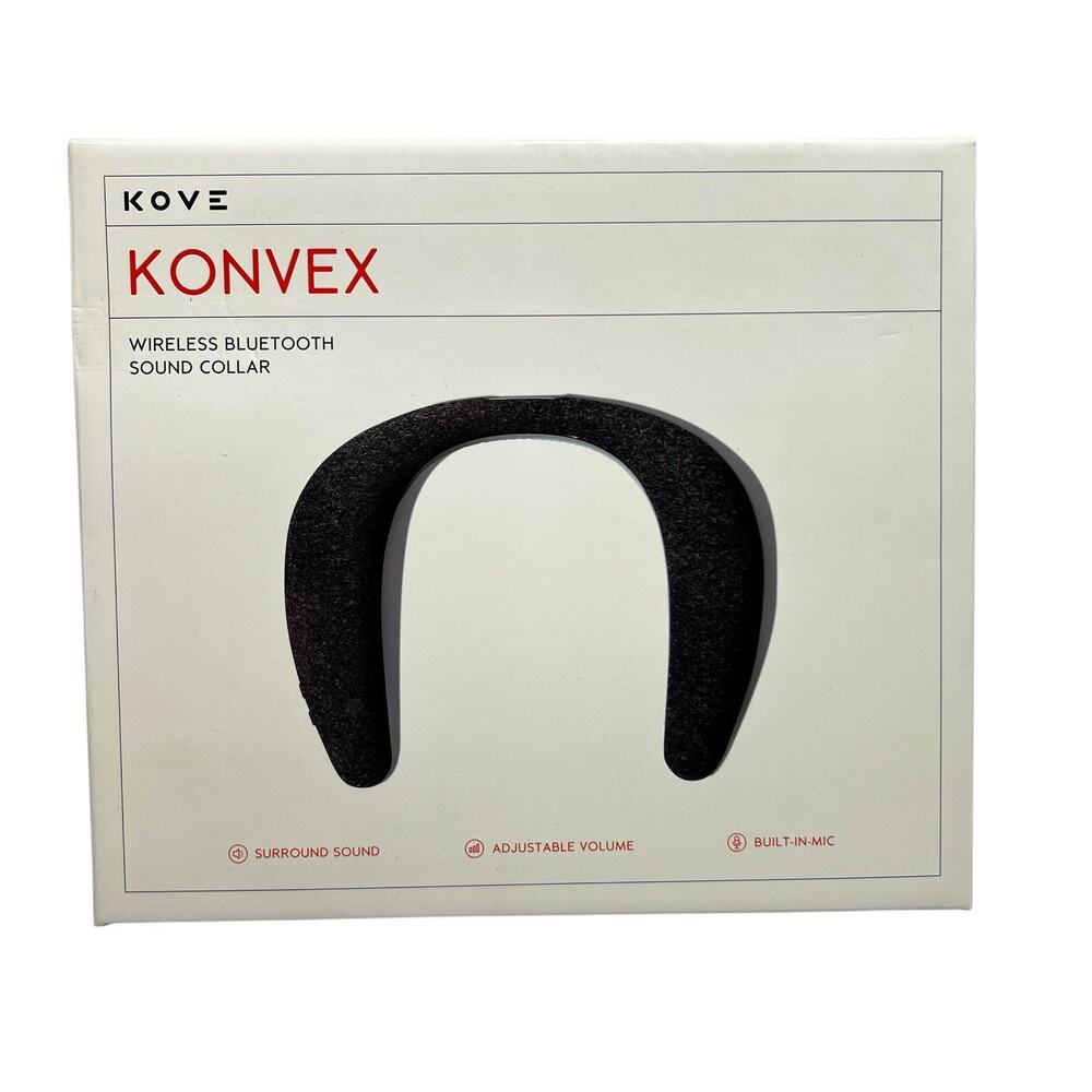 Kove Konvex Wireless Bluetooth Sound Collar Speaker Wear Around Your Neck EUC